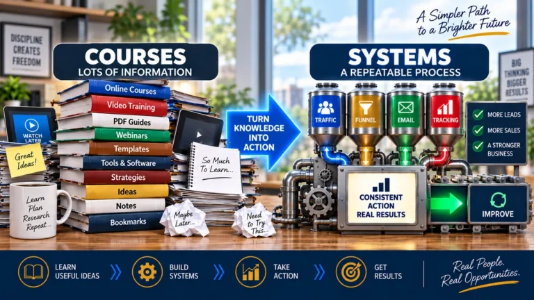 Courses versus affiliate marketing systems