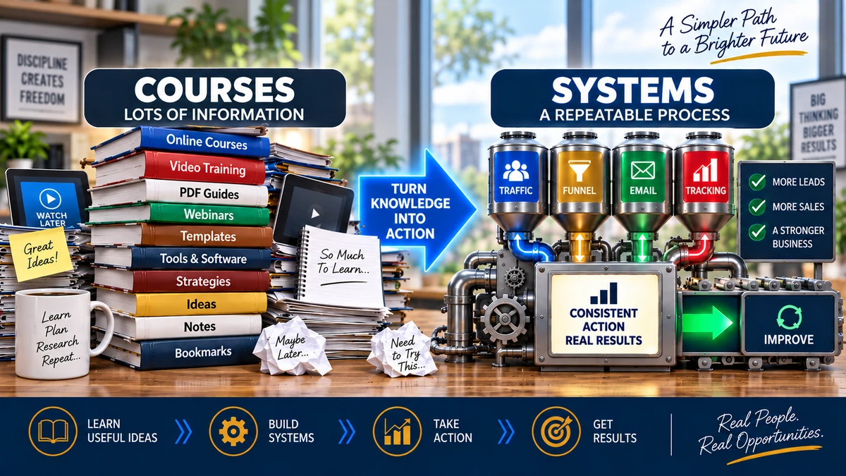 Courses versus affiliate marketing systems
