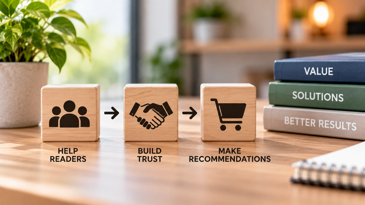 Help readers, build trust, and make recommendations in affiliate content