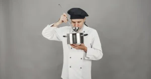 Chef tasting food before serving it, illustrating the importance of testing an affiliate offer before deciding whether to recommend it.