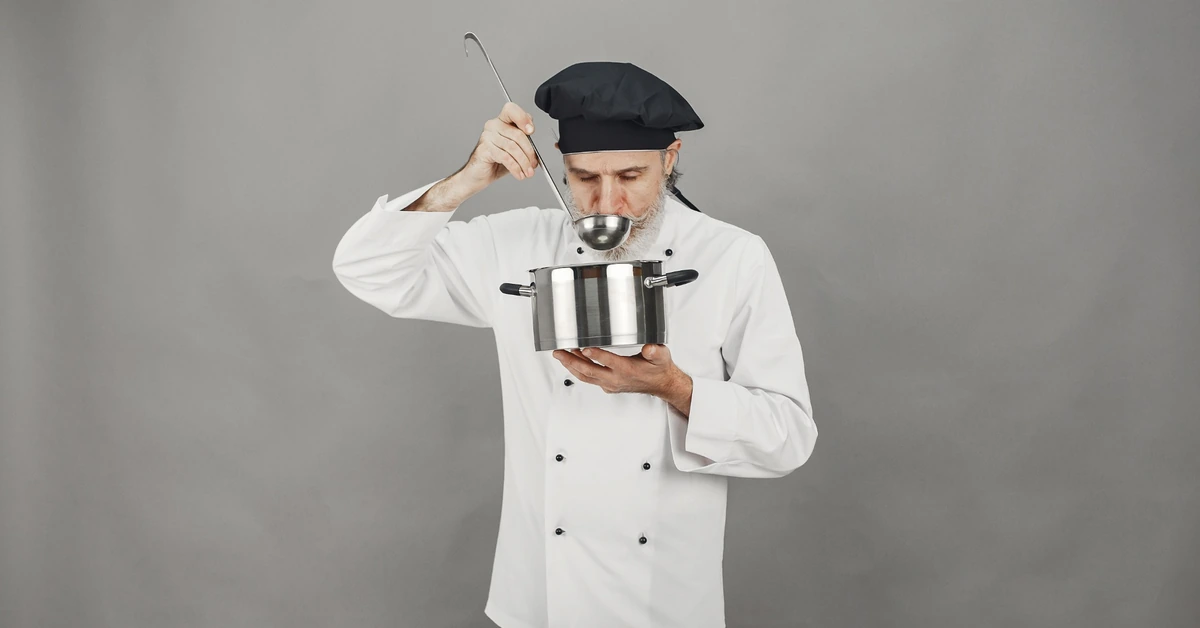 Chef tasting food before serving it, illustrating the importance of testing an affiliate offer before deciding whether to recommend it.