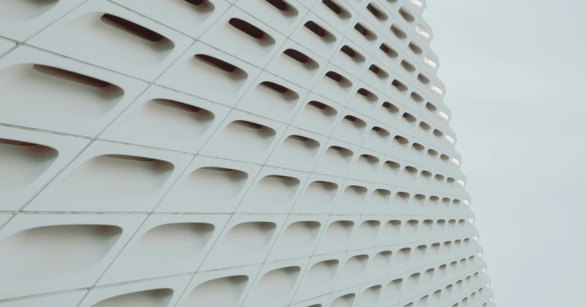 Modern geometric building structure representing a ready-made affiliate funnel framework